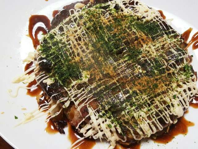 宇宙芋のお好み焼き♪お腹にもたれないんょ
